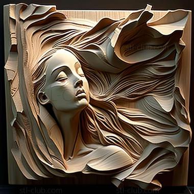 3D мадэль Эллен Барбара Сегнер, американская художница. (STL)